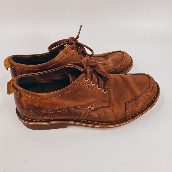 Clarks Genuine Leather Lace Up Loafer Shoes 7 - Picture 4 of 7